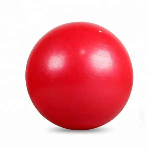 Thickened PVC Yoga & Pilates Balance Ball - Explosion-Proof Massage Ball for Postpartum Recovery & Children s Sensory Training Pump Only красный