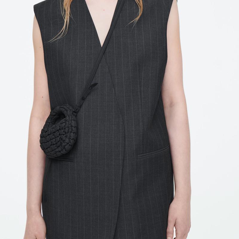 New COS Polyester Cloud Bag, Shoulder Bag, Crossbody Bag Mini Women's Black 1244108001