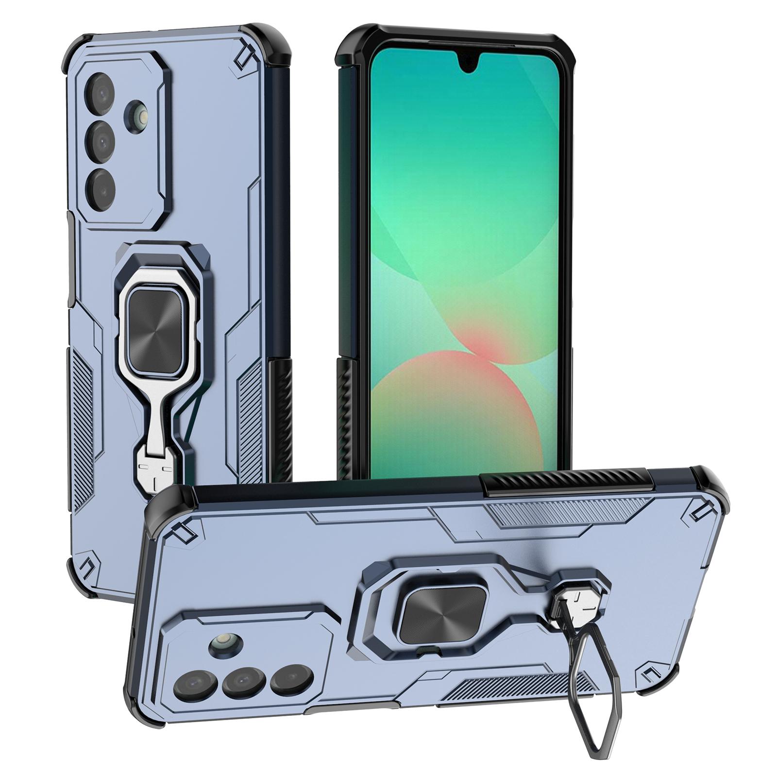 

Для Samsung Galaxy A26 5G Чохол з поворотним кільцем-підставкою PC+TPU Протиударний Чохол для телефону Navy Blue