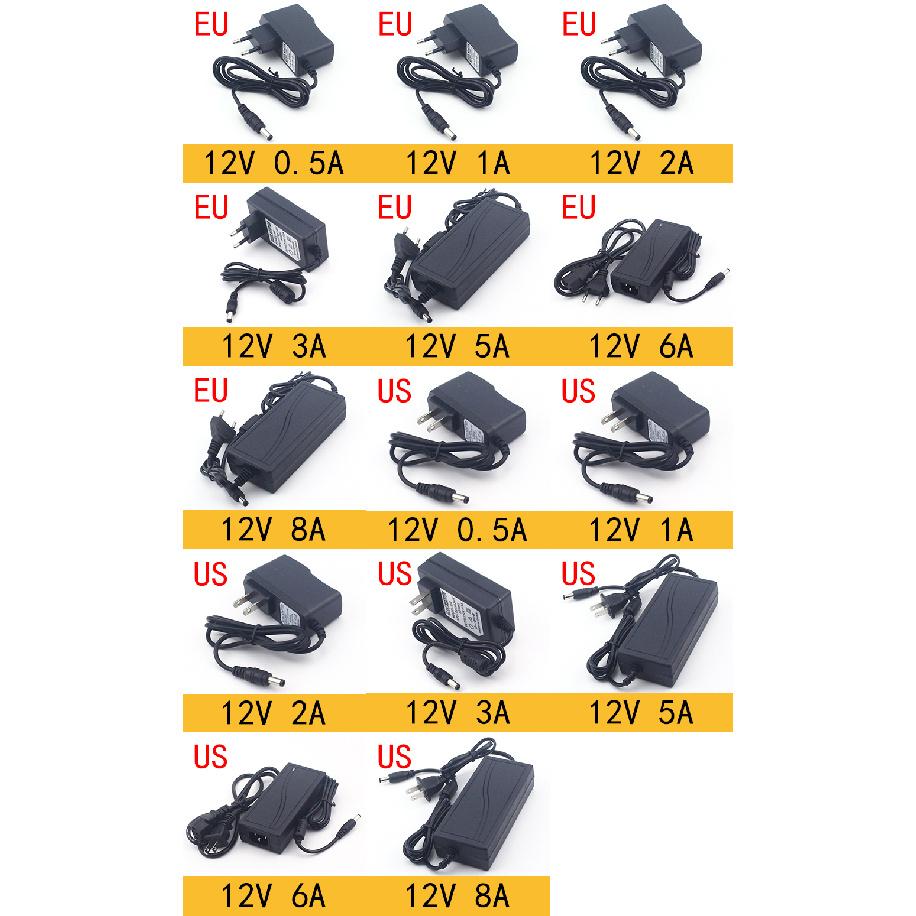 AC 110-240V DC 3V 5V 6V 9V 12V 15V 24V 0.5A 1A 2A 3A 5A 6A 8A Universal Power Adapter Supply Charger Adapter EU US for LED Light Mass Air Flow 3