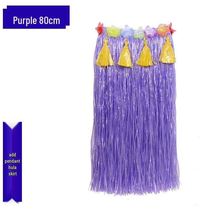 Colorful Hawaiian Hula Dance Costume Skirt Set for Role-Playing Activities