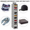10-Tier Wall-Mounted Shoe Storage Rack - Fabric Organizer with Transparent Mesh Pockets, Space-Saving Multi-Layer Design
