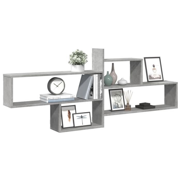 VidaXL Wall Shelf Concrete Grey 167.5x18x68 Cm Engineered Wood 853320