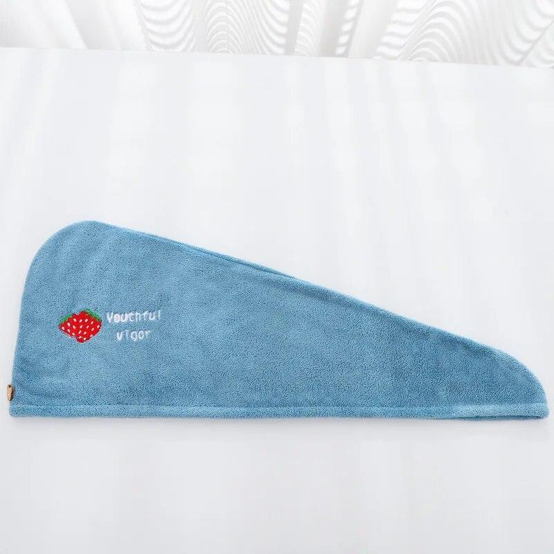 4 Dry Hair Hats Embroidered with Water Absorbing Dry Hair Towels, Triangular Hats for Women's Long Hair Towels, Shower Hats.