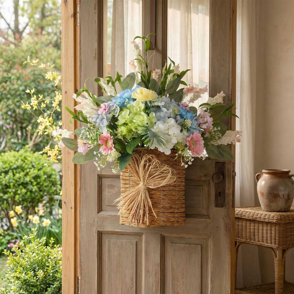 Spring Floral Wreaths, Baskets, Home Decorations, Front Door Hanging Wreaths