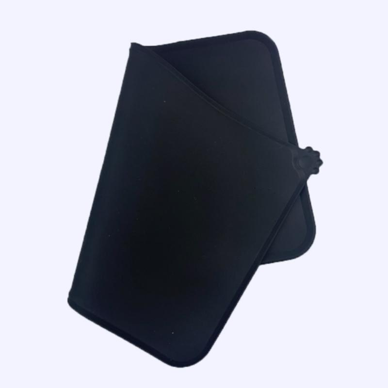 

Silicone Pet Meal Mat Pet Waterproof and Anti Slip Cat Food Mat No Cleaning Required Puppy Feeding Bowl Mat Pet Accessories чёрный