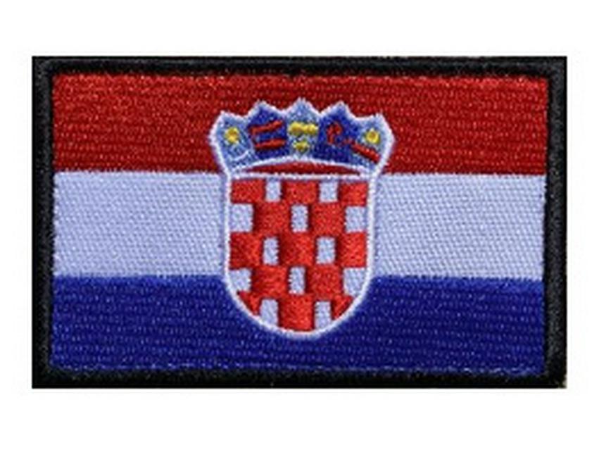 

Outdoor Embroidered Rubber Flag Patch Badge with Velcro