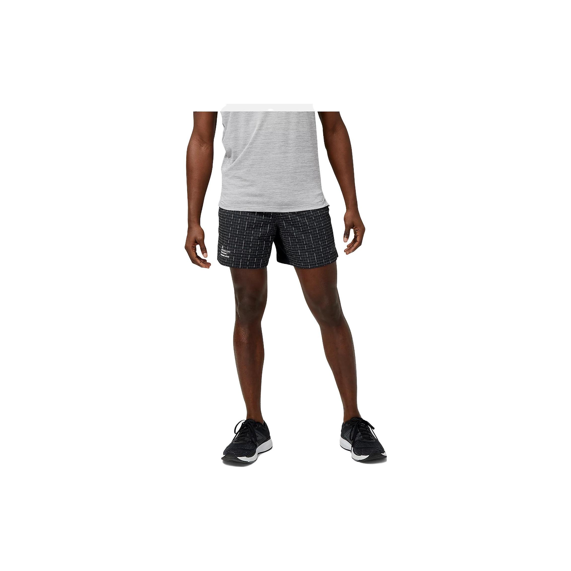 New Balance Impact Run Luminous 6 Inch Shorts Asia Sizing  Black  Men s MS31255-MBK L