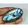 169Cts. Natural Labradorite Oval Crystal Cabochon loose Gemstone 31X62MM SK-1977