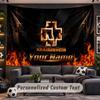 Wall Hanging Tapestry Custom NameRammstein Pattern Personalized Printed Fabric Wall Decor