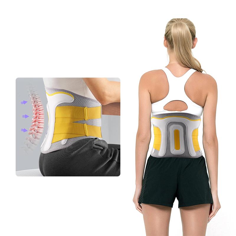 1Pcs Adjustable Breathable Back Brace For Lower Back Lumbar Support Belt Soft Fabric For Men And Women