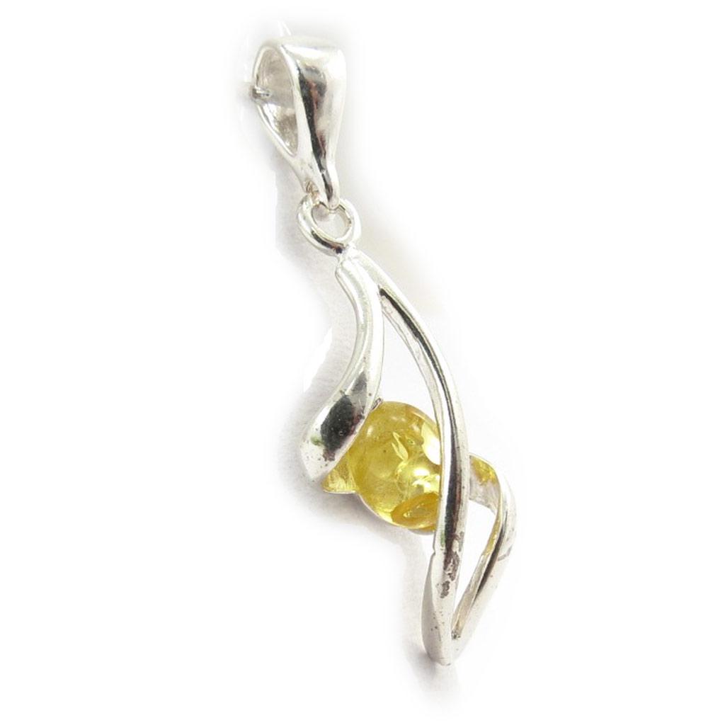 Les Trésors De Lily [K0592] - Pendentif Argent 'Inspiration' ambre jaune