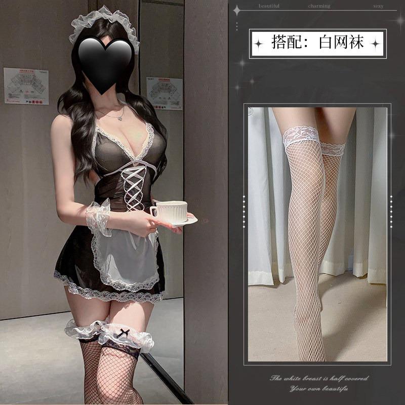 Sex lingerie sexy pure desire pajamas sexy mesh perspective maid cosplay suit uniform female cuddly