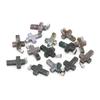 5Pcs Natural Stone Quartz Pendants Exquisite Cross-shaped Semi-precious Charms for Jewelry Making DIY Necklace Accessory Easter Gifts