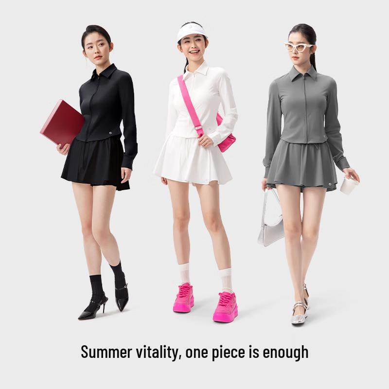 Xiaoye Hezi Women's Pleated A-Line Sports Skirt