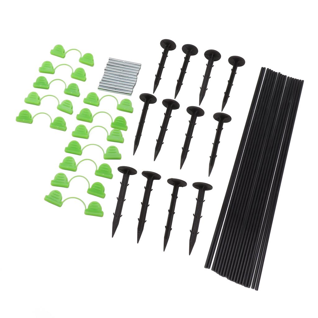 18 Fiberglass Rods 12 Connecting Pipes 12 Clips 12 Garden Stakes for Greenhouse Garden Raised Bed