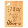 Cutting Board - PLANETEE - Motocross I Can't - Engraved Bamboo - Appetizer Tray - 30x20x1 Cm