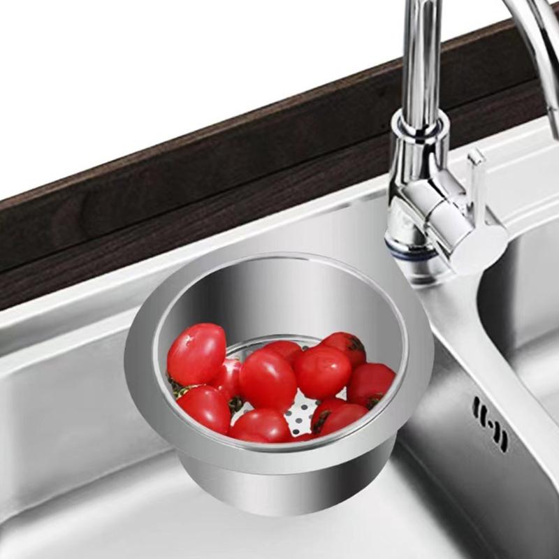 Triangular Stainless Steel Sink Strainer Basket Multifunctional Kitchen Drain Shelf Filter Tray for Home and Restaurant