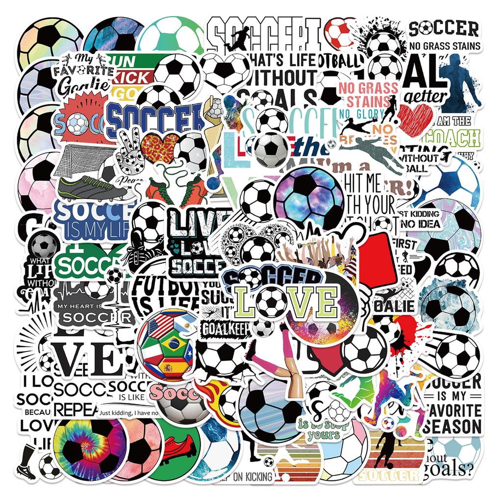 100 Popular World Cup Football Graffiti Stickers Decorate Suitcase Notebook Waterproof Stickers