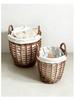 Handwoven Laundry Basket with Handles for Home Storage