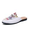 Mules Men Semi-Drag Casual Shoes Backless Dress Shoes Loafers Slippers 2025 Summer Half Shoes for Men Party Flats Male Slides