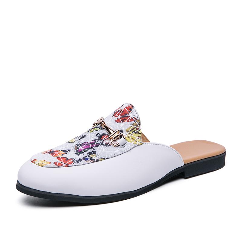 Mules Men Semi-Drag Casual Shoes Backless Dress Shoes Loafers Slippers 2025 Summer Half Shoes for Men Party Flats Male Slides