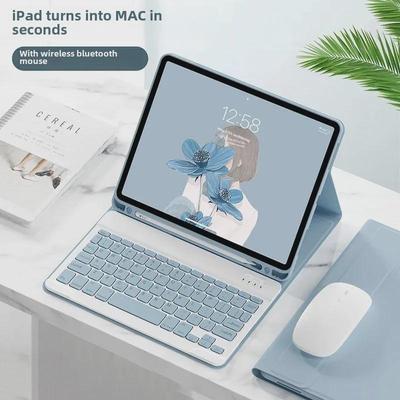 iPad Mini6/Air5 Protective Cover with Bluetooth Keyboard, Pen Slot, and Leather Case for Pro11/10.2/9.7.