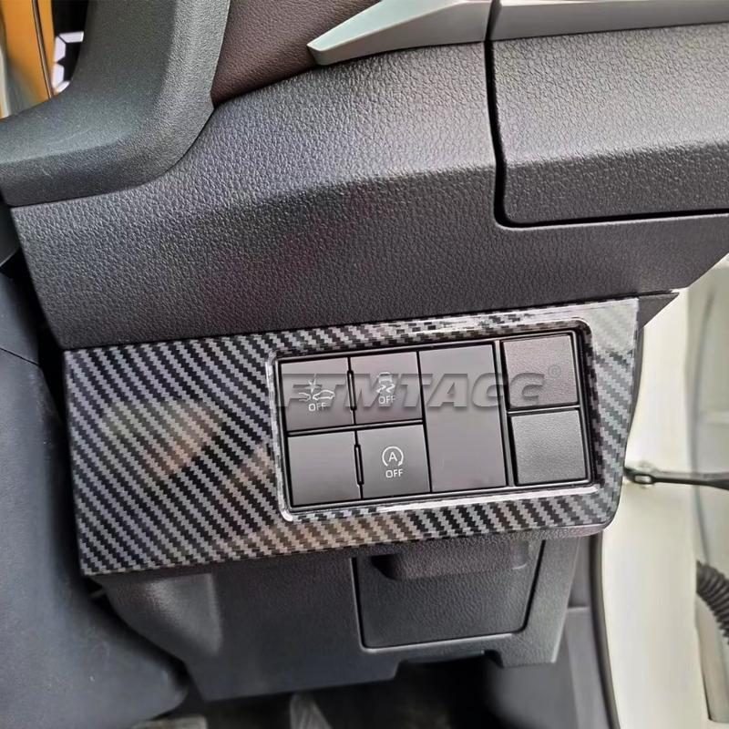 For Toyota Yaris Ativ 2024 ABS Carbon Fiber Interior Accessories Car Center Console Gear Shift Panel Water cup Cover Trim