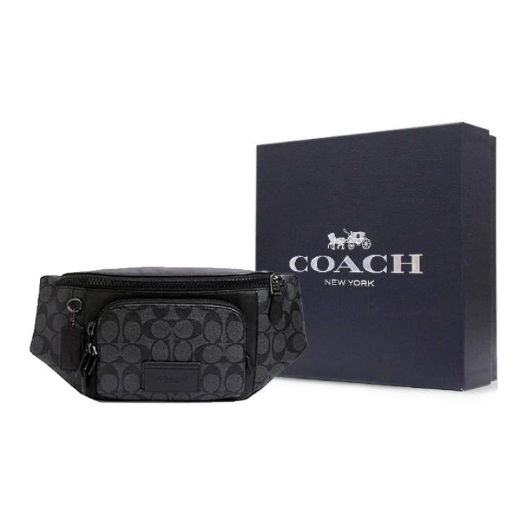 COACH Track Coated Canvas Smooth Cow