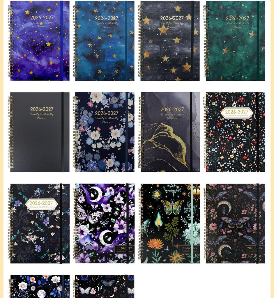 A5 Spiral Notebook: Customizable English Weekly Planner