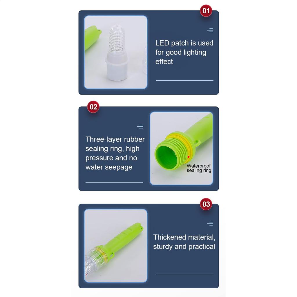 Equipped with LED Light Sensor! Signal Warning Light for Ships, Floating Fish Lights, Animal