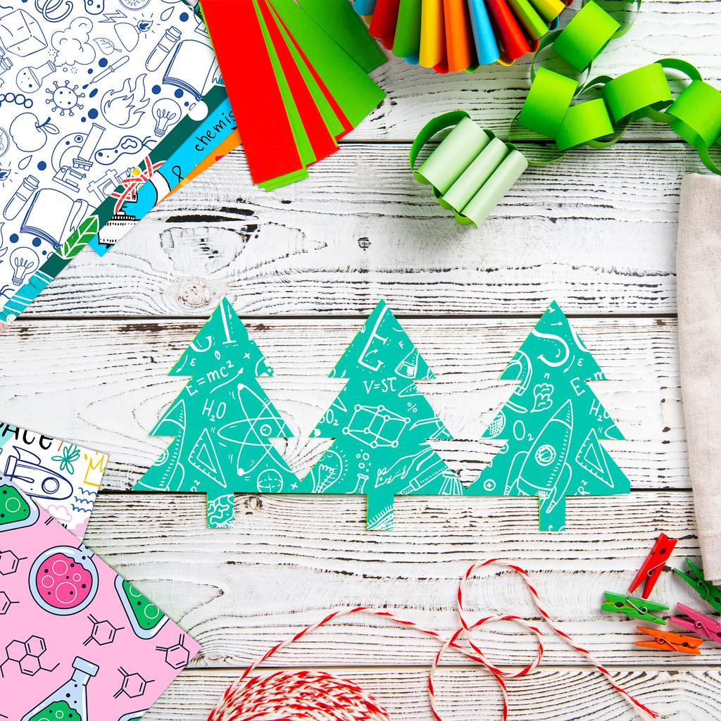 12 Blatt/Packung mit Materialpapier für wissenschaftliche Experimente, Handbuch, Dekorationsaufkleber, DIY, kreatives Muster, Modematerial, Papier