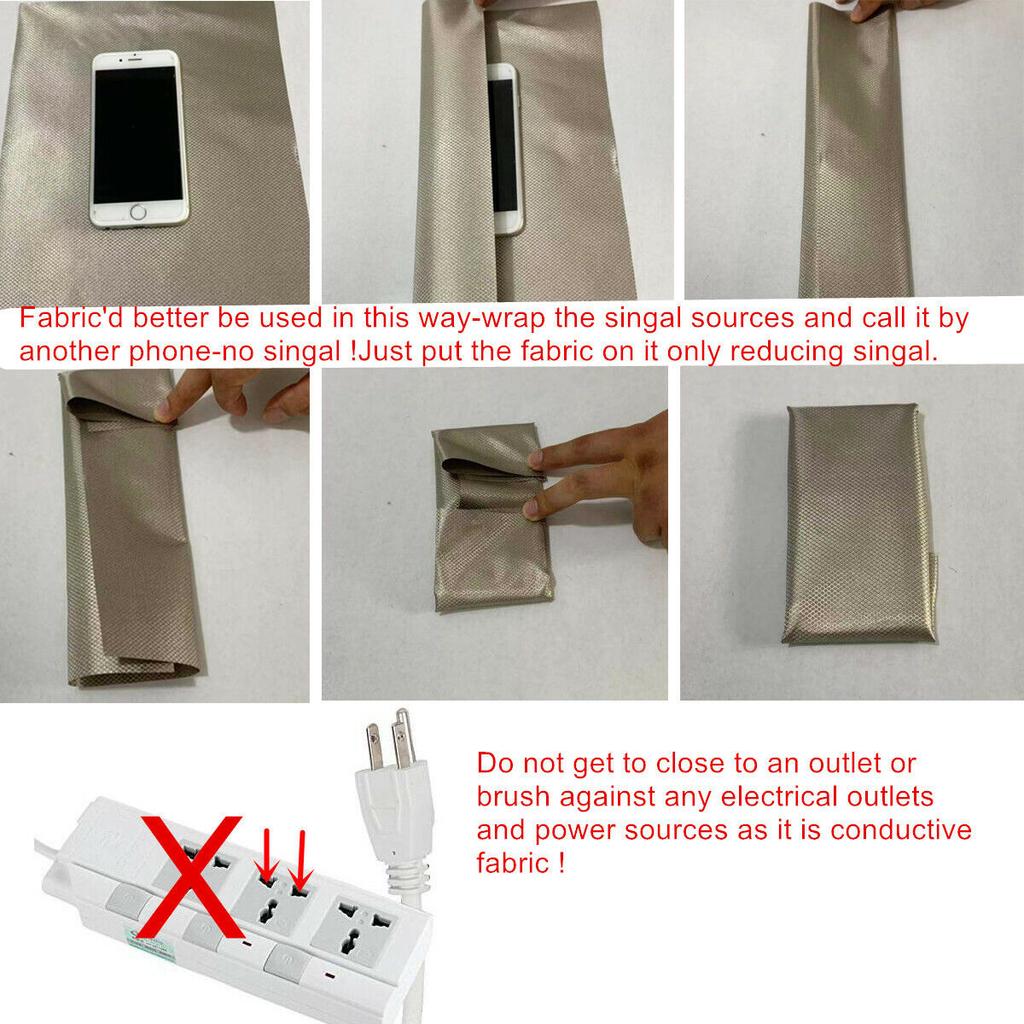 1m/2m/5m EMF Shielding Fabric High Grade Anti Radiation EMR Block Protection Faraday Fabric Radiation Resistant