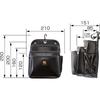 Tajima SFKBN-3L2H Removable Waist Bag Twin Hook 3-Section High-Density Nylon Tool Holder