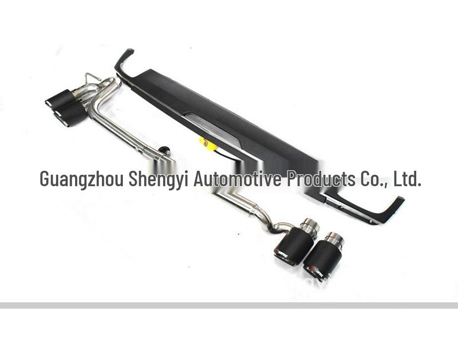 Compatible 16 Cadillac CT6 Upgrade: Four-Outlet Exhaust Pipe & Rear Lip Tail Throat for 28T to 40T Enhancement