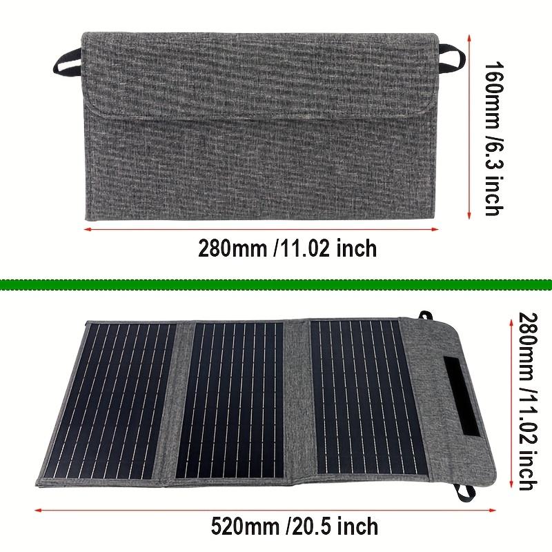 Portable solar panels, a must-have for camping. A foldable solar charger suitable for power stations, with USB-A and Type-C outputs