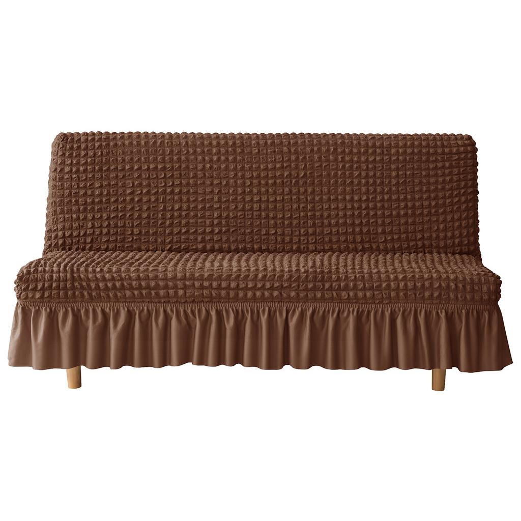 1PC M/L Seater Seersucker Futon Sofa Lipcover High Stretch Sofa Bed Skirt Cover Corner Sofa Protector Elastic Corner Couch Cover