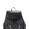 MICHAEL KORS Jet Set brand logo chain design PVC (polyvinyl chloride) plus leather backpack large size women's black