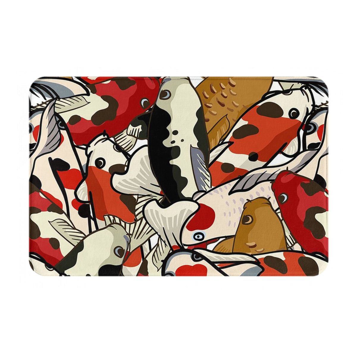 Koi Vissen Traditionele Japanse Koi Vis Antislip Deurmat Vloermat Tapijt Vloerkleed voor Keuken Entree Huis Slaapkamer Voetmat Matten 60x40 cm