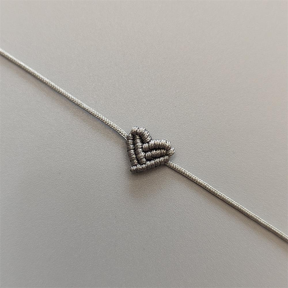 Hand Knitting Peach Heart-Shaped Lucky Red Rope Bracelet  Adjustable Women Bestie Charm Simple Men Couple Lovers  Gift