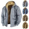 Veste de couleur unie pour hommes Veste à capuche zippée tendance printemps et décontractée pour hommes