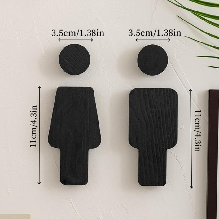 Wood Toilet Sign Men and Women Bathroom Signs Set Restroom Signage Bathroom Door Signs Washroom Signboard for Home Use