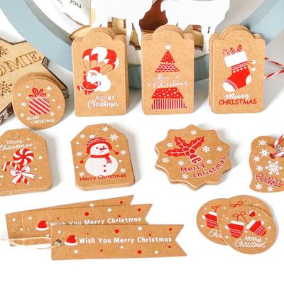 Decoration Wrapping Supplies Kraft Paper Hang Tags Christmas Labels Gift Wrapping Christmas Tag