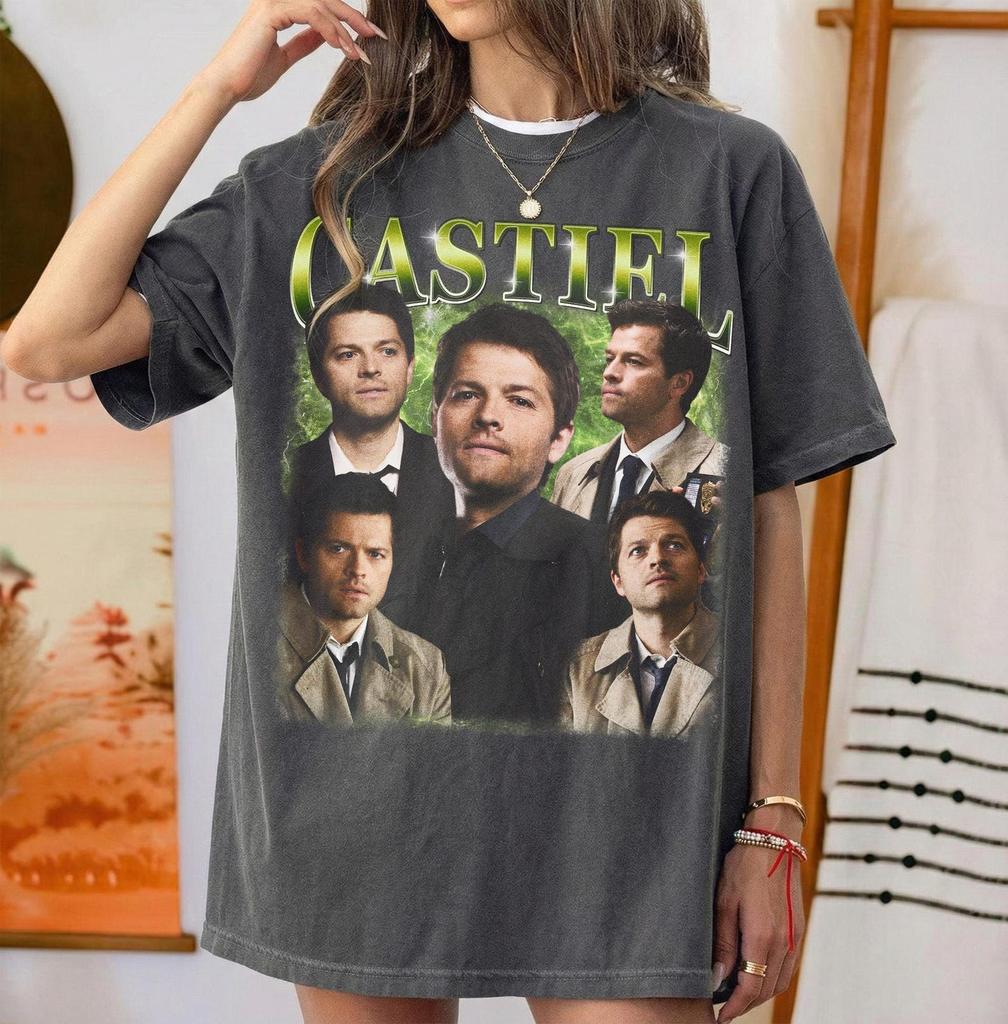 Castiel Bootleg Shirt, Retro 90s Supernatural Graphic Tee, Misha Collins Vintage T-shirt, Angel of the Lord Fan Gift, SPN Merch