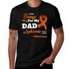 I Wear Orange For My Dad Leukemia Awareness Tshirt Relaxed Casual Short Sleeve Tee