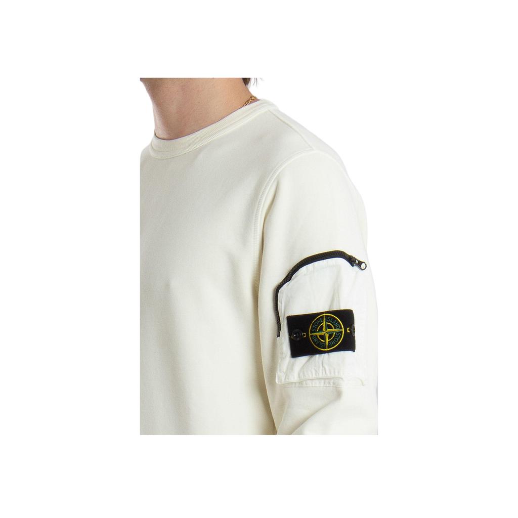 Stone Island Solid Color Badge Crew Neck Long Sleeve Sweatshirt Men sweatshirt Off-White K1S156100003S0123-V0093