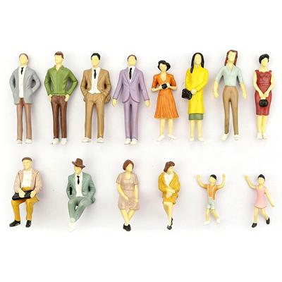 10/50pcs 1:25/1:30/1:300 Scale Model Building People Mixed Color Assorted Poses Train Scenery Passengers Multistyles
