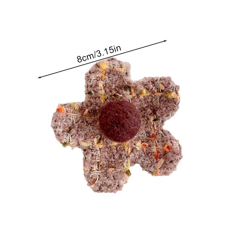 Flower Hair Clip Hair Accessories Woolen Hair Clip Ponytail Cartoon Hair Clip Sweet Felt Gripper Updo