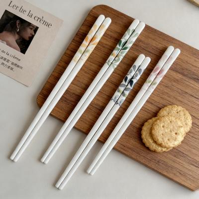 Ceramic Chopsticks Anti-slip and Anti-mildew High Temperature Resistance Home Chopstick High Appearance Level Simple Tableware