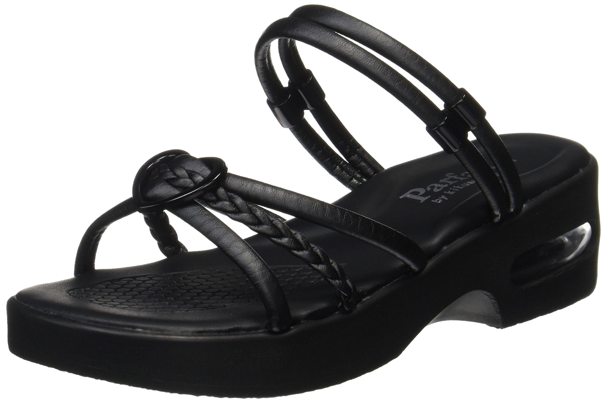 Parfait 5.5cm Wedge Heel Nurse Sandals, Office Sandals, Black, Size LL, 16234